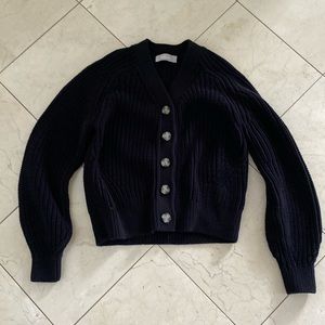 Everlane black cotton cardigan